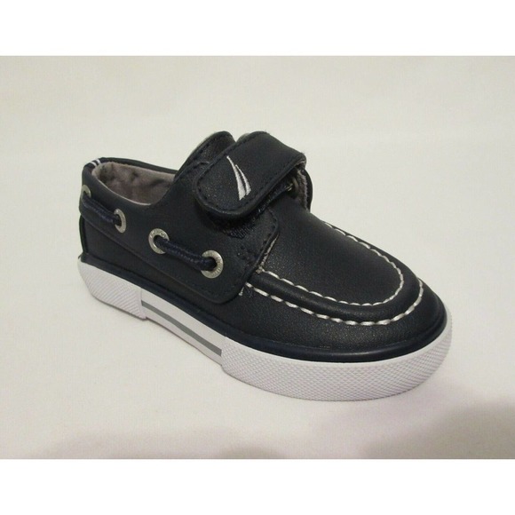 Toddler Boys Size 6 US NAUTICA Navy Blue Boat Shoes Hook and Loop Easy On NEW! - Picture 11 of 11